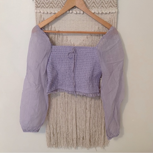 Smocked lilac blouse - Picture 5 of 5